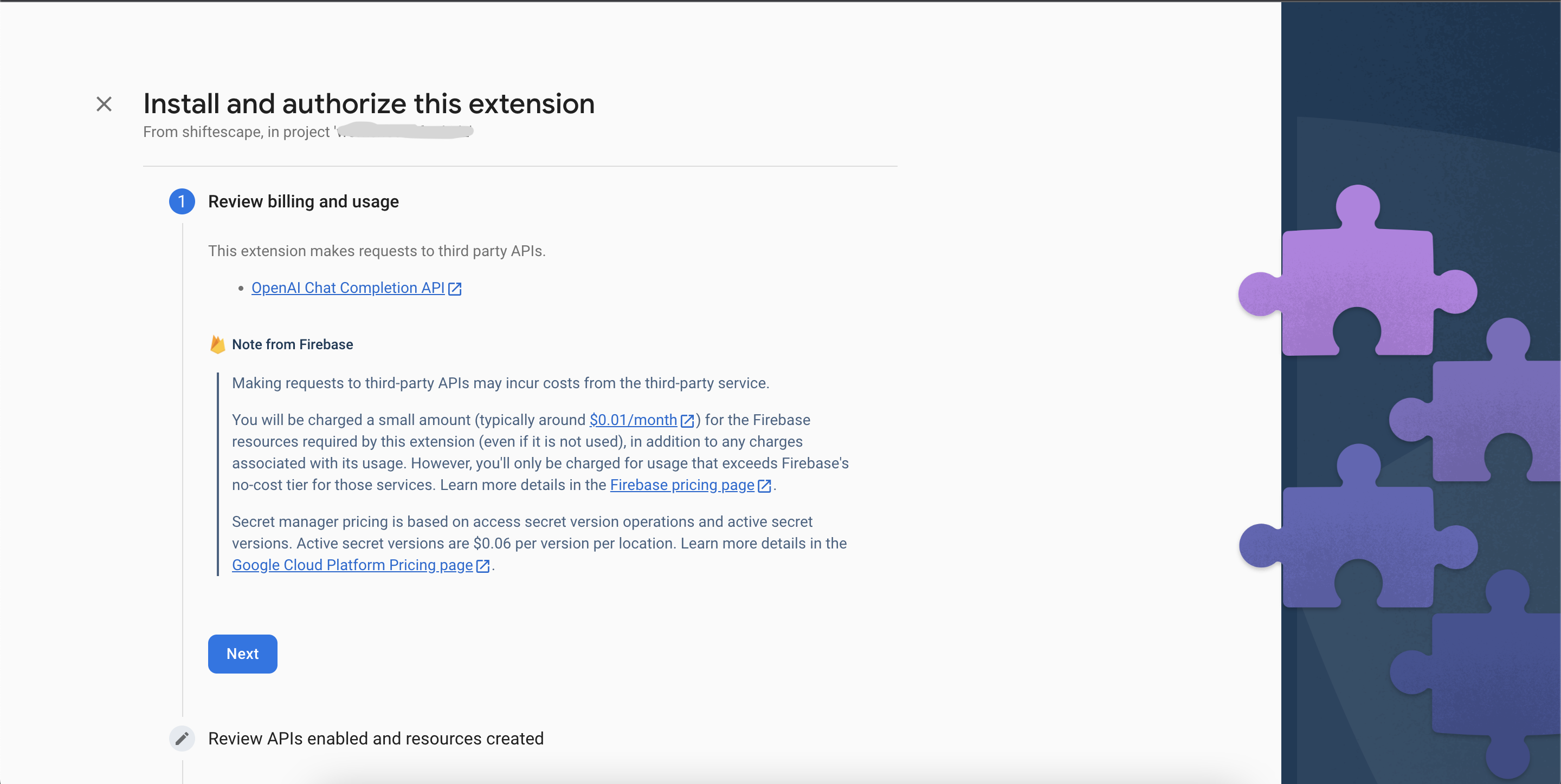 installing the ChatGPT extension