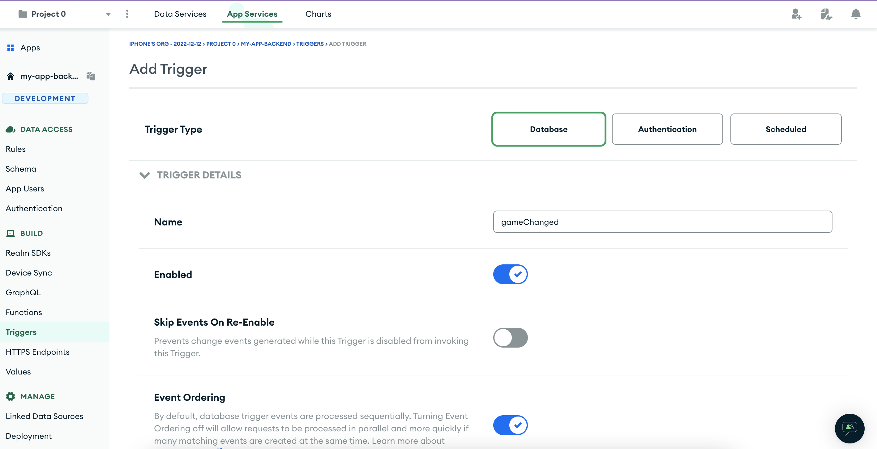 Creating database trigger 1