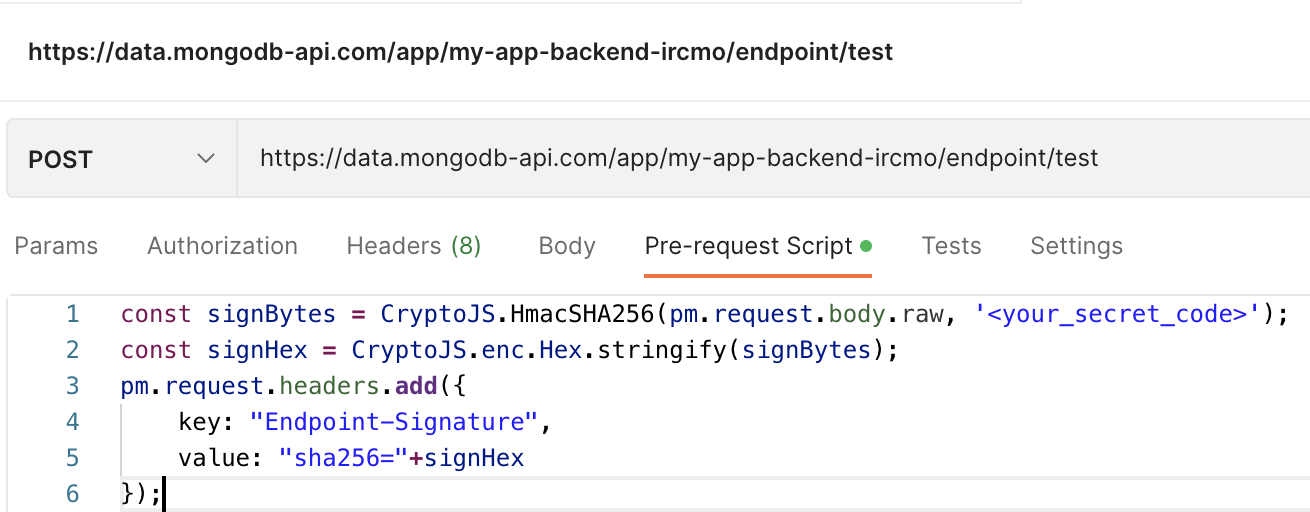 Pre-request Script in postman