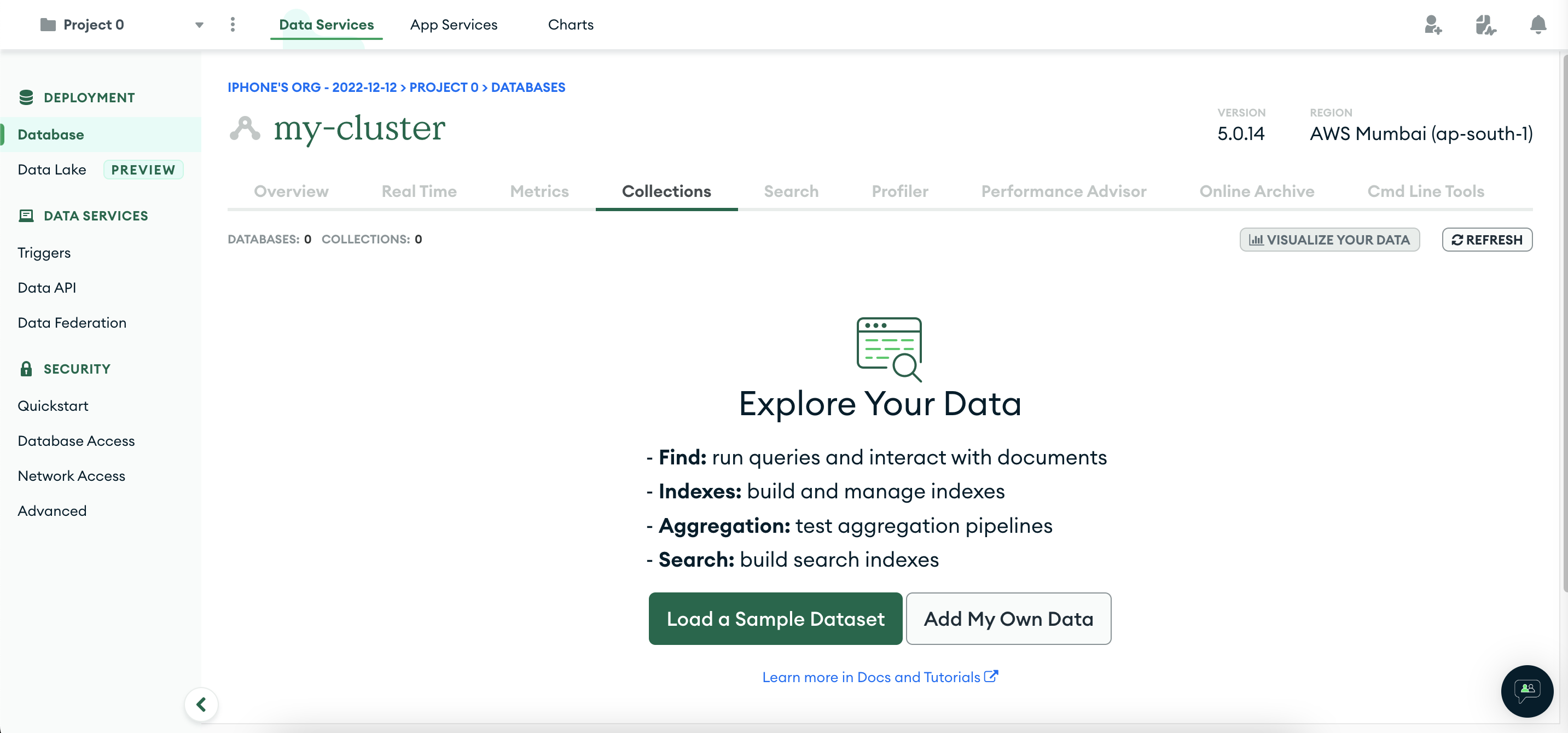 Browse collection option