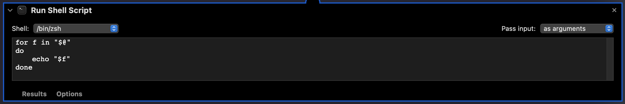 shell script input as arguments