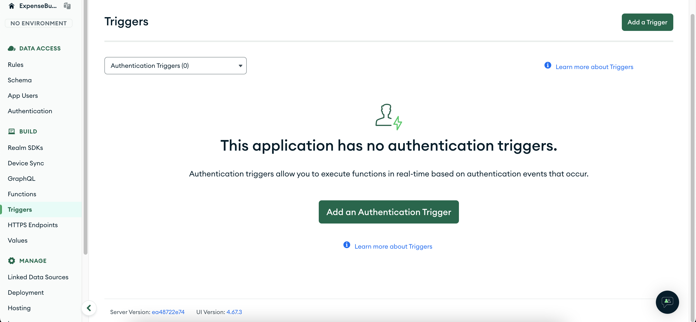 create auth trigger