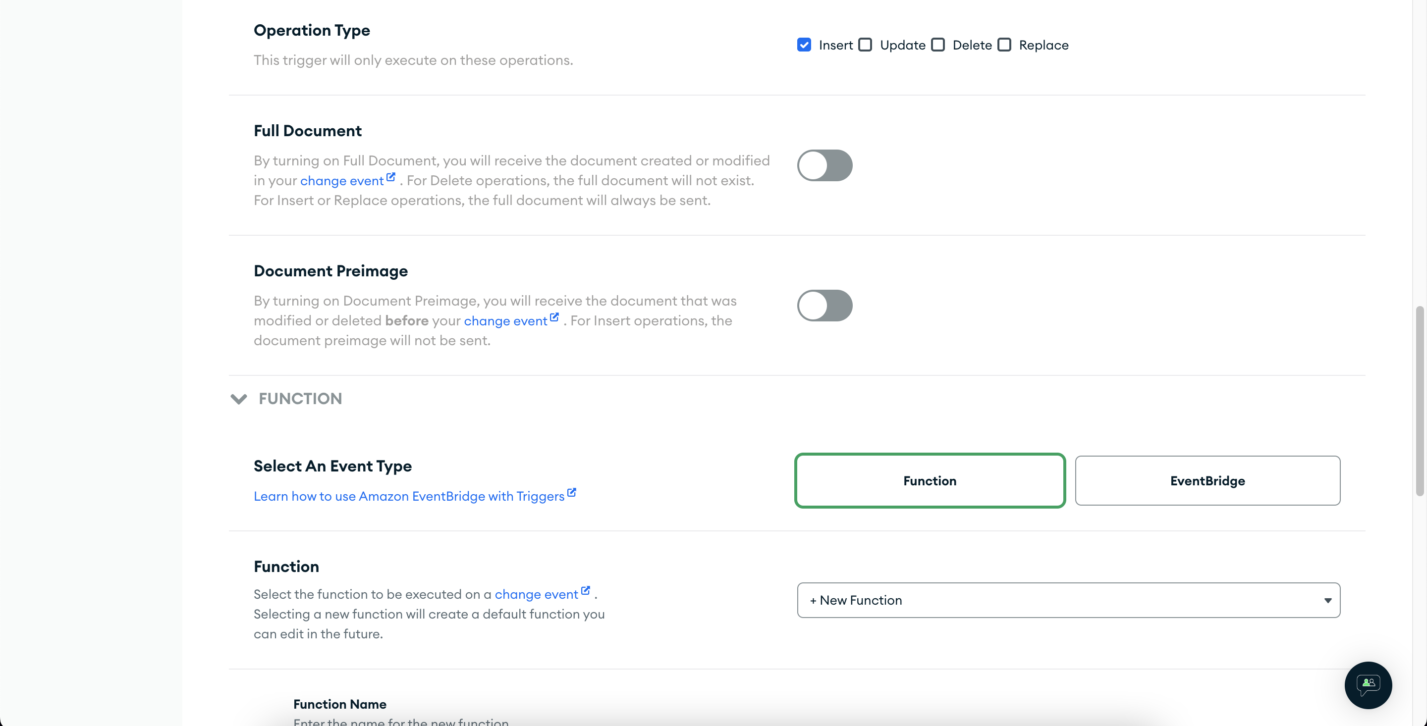 configuring database trigger