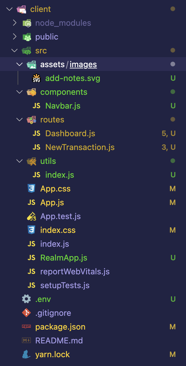 client folder structure